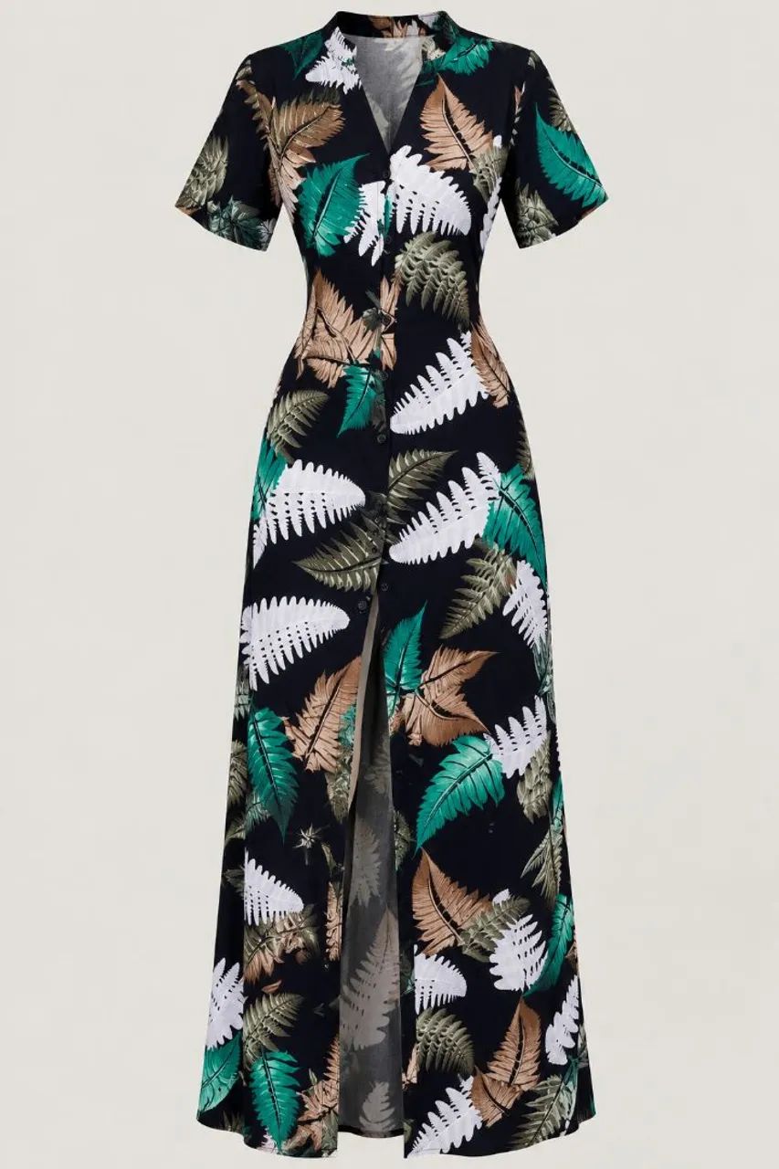 Vestido de botão M 