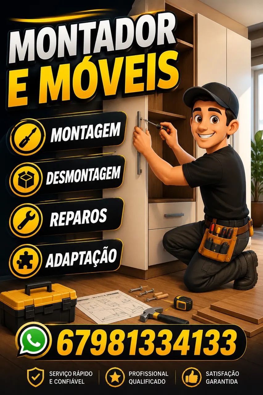 MONTAGEM PROFISSIONAL DE MÓVEIS - RÁPIDO E COM GARANTIA