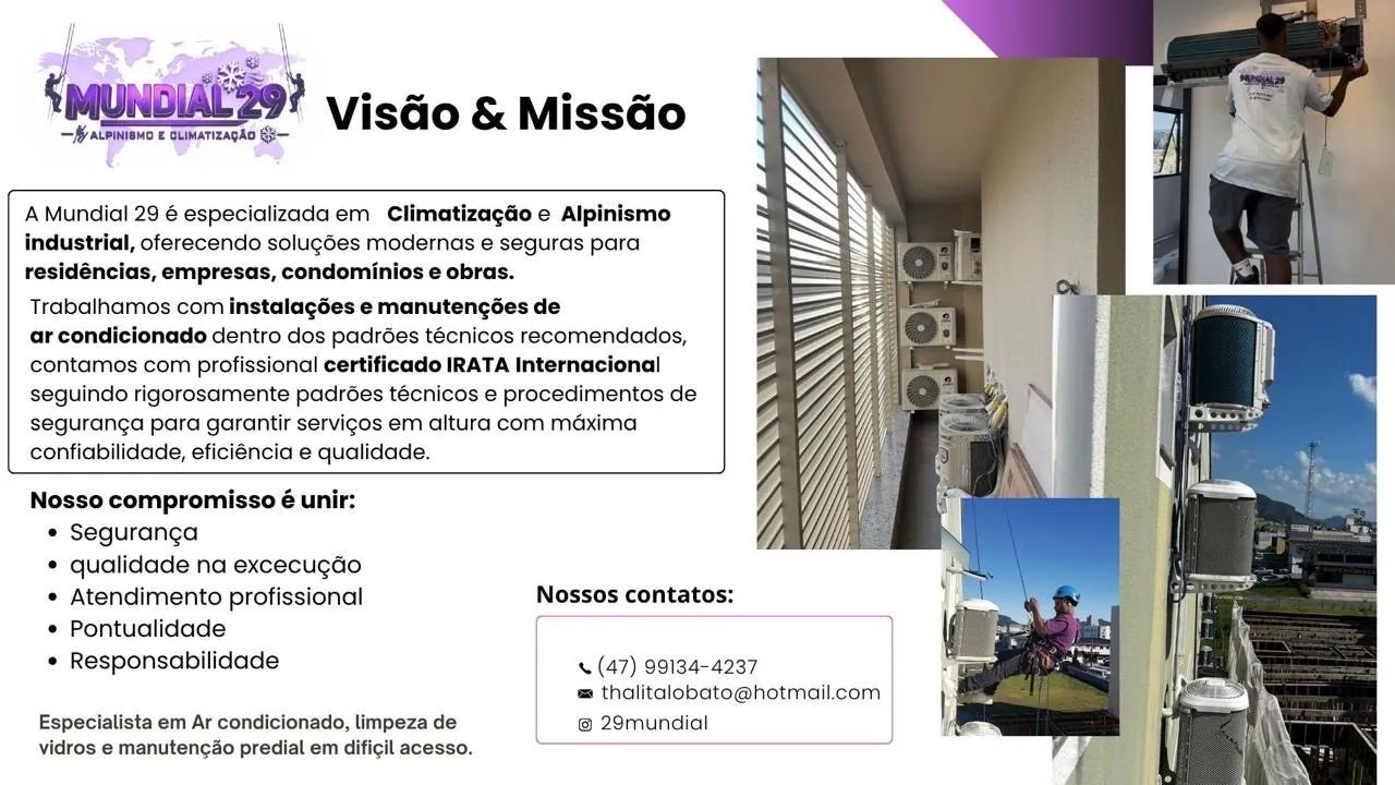 Ar condicionado prestação de serviços 