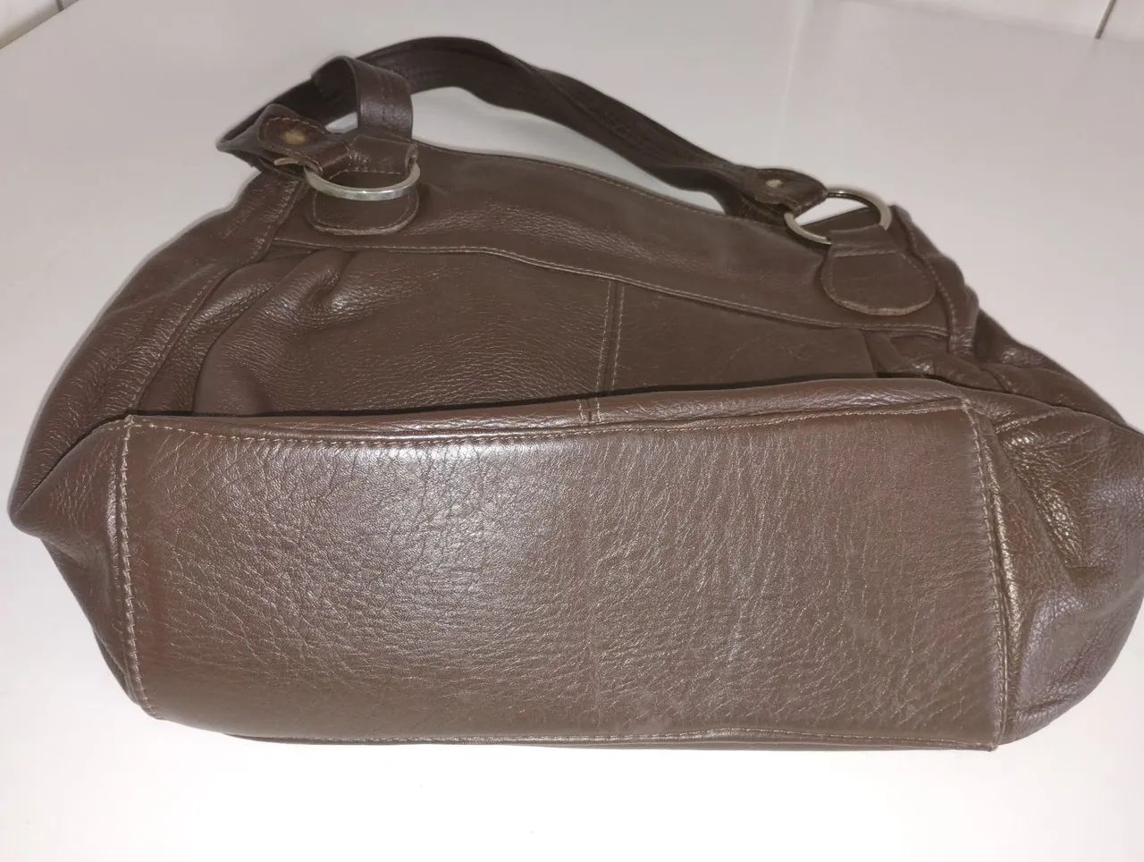 Bolsa marrom couro legítimo  - Foto 2