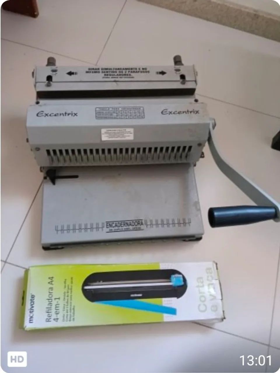 Encadernadora e refiladora