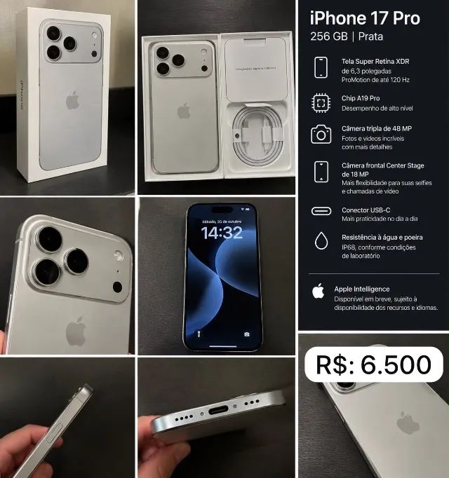 Iphone 17 Pro 256gb Prata