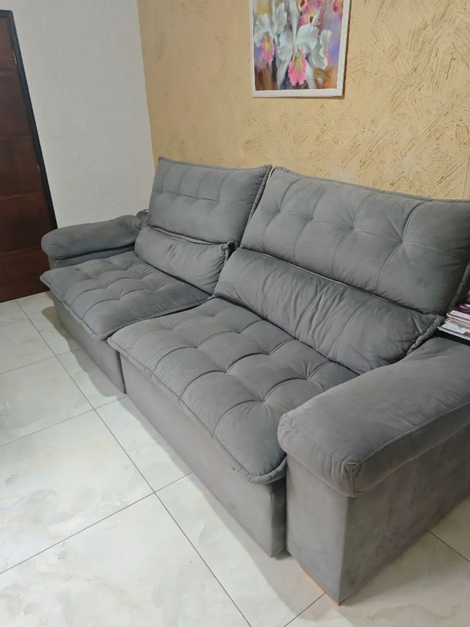 Sofá retrátil e reclinável 3 metros!!!