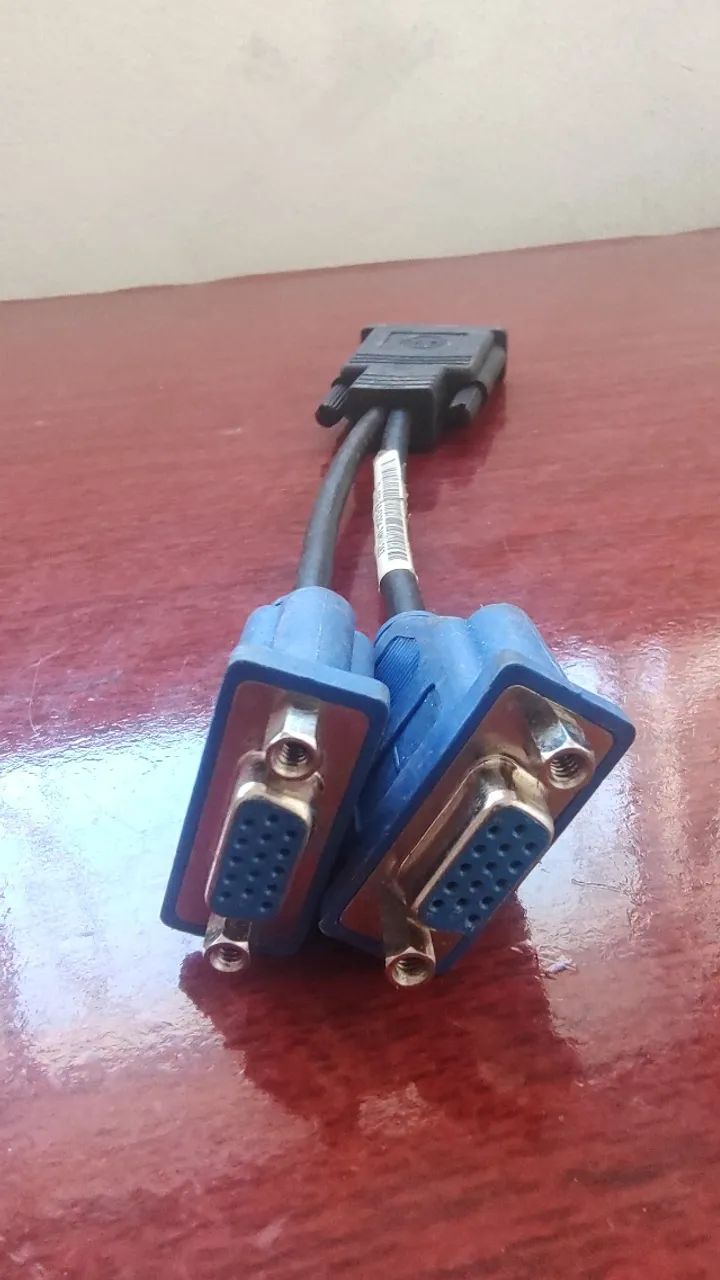 Cabo Adaptador Dms59 Para Vga (2x) - Placa de Vídeo - Foto 2