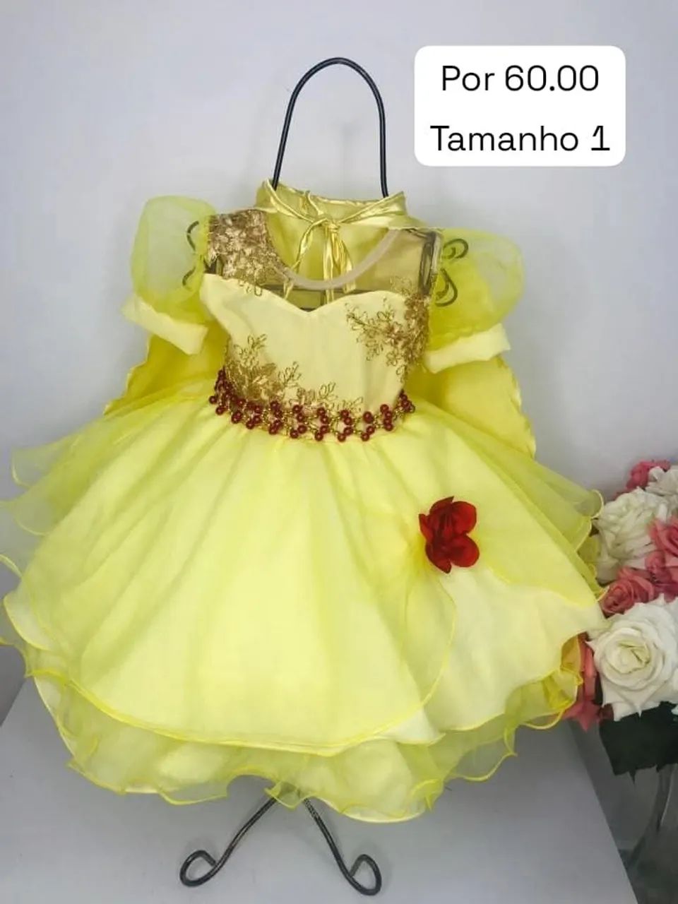 Vestido bela fera luxo