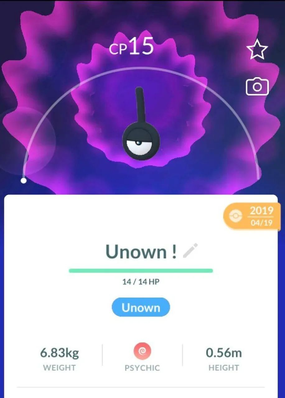 Unown ! Pokémon go