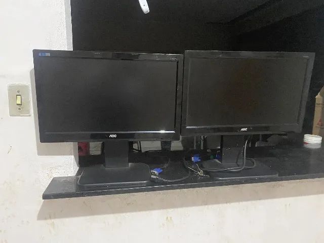 2 monitores 19 polegadas AOC - Foto 2