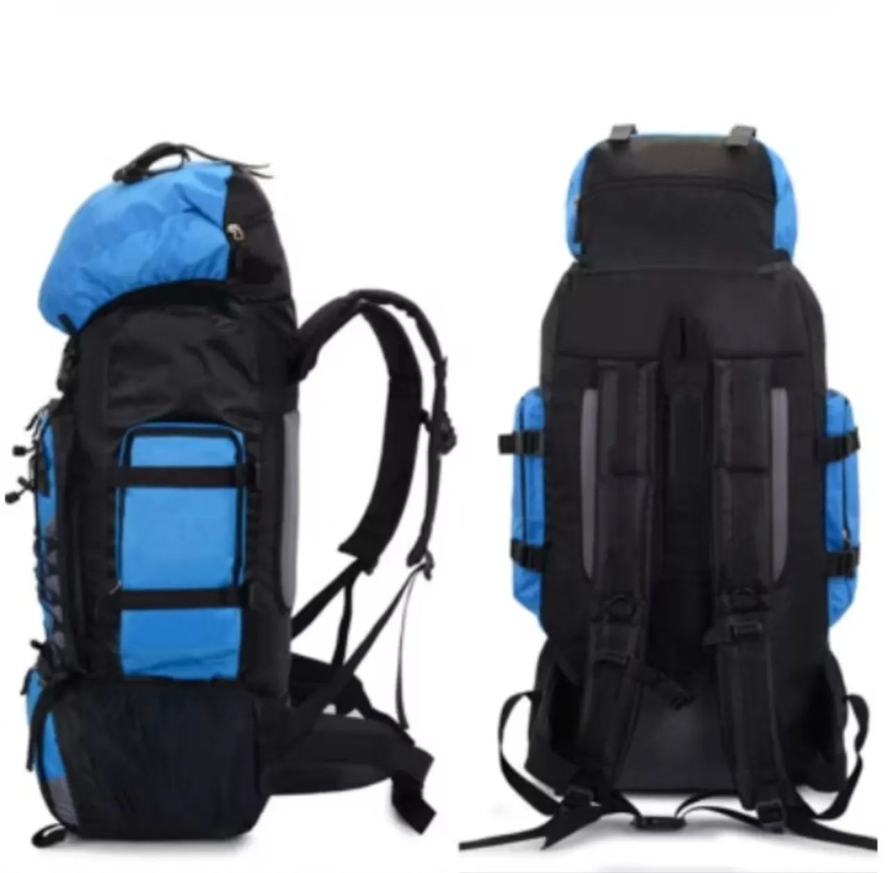 Mochila acampamento 90 litros Material nylon impermeável 600d de alta qualidade - Foto 3