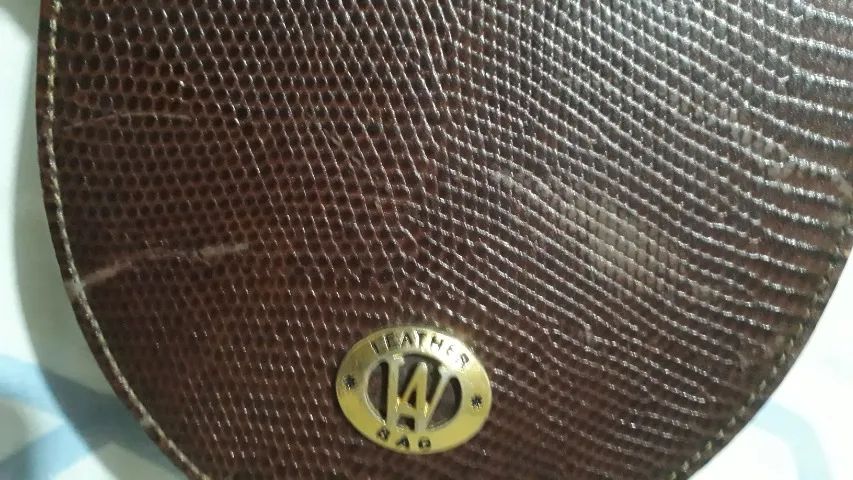 Bolsa vintage marrom em couro - Foto 4
