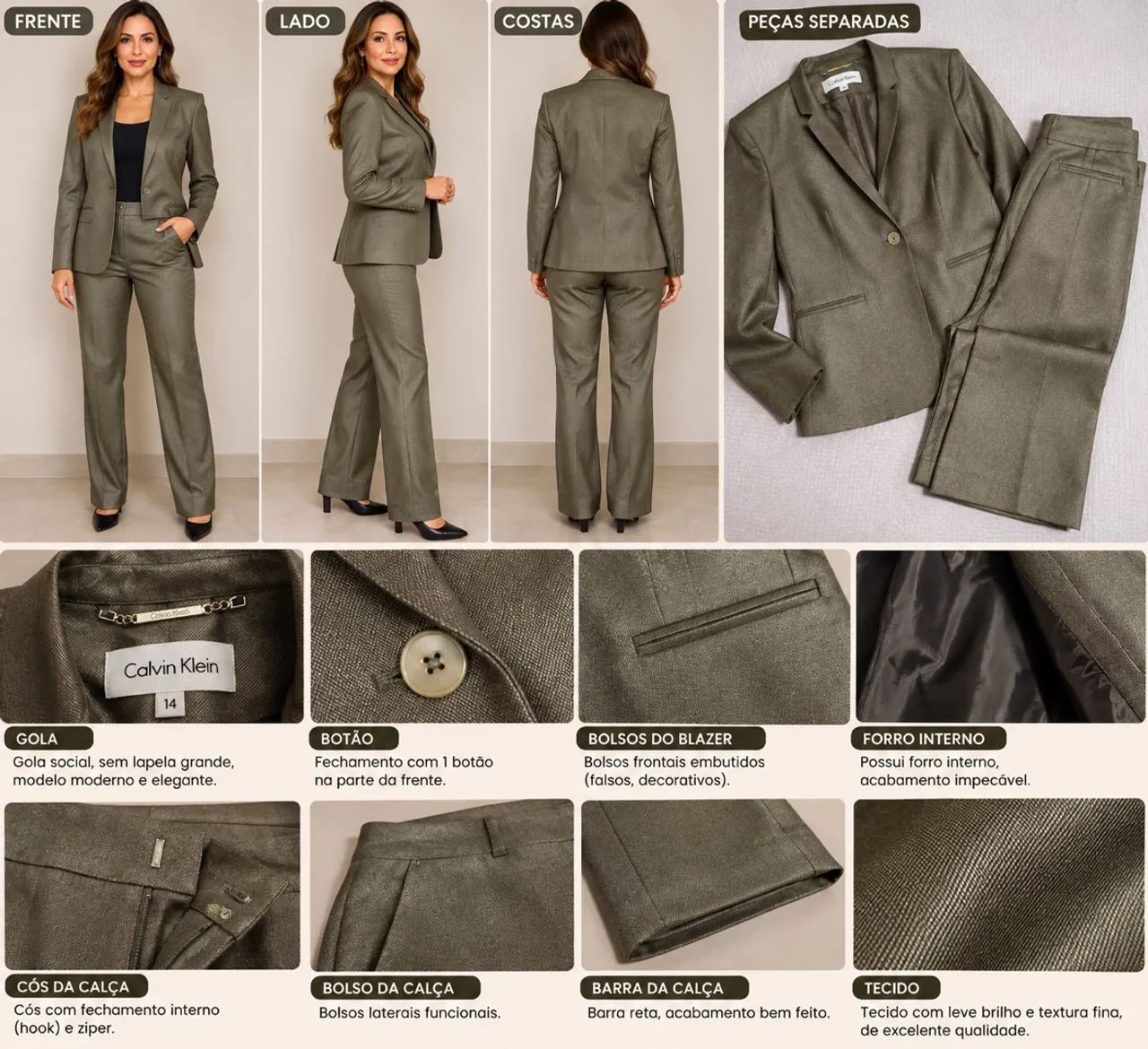 Terno Calvin Klein (feminino)
