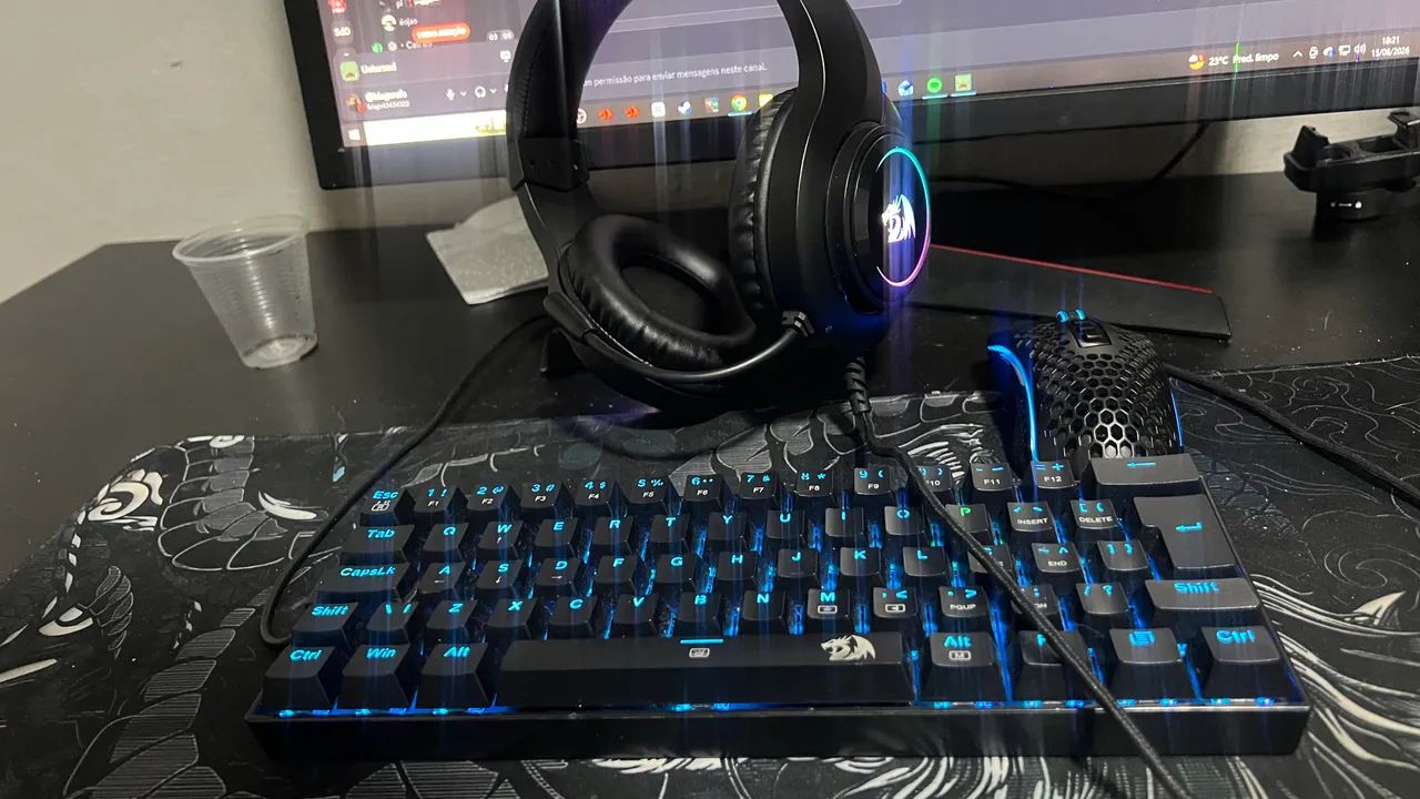 Teclado, fone e headset Redragon. kit gamer  - Foto 2