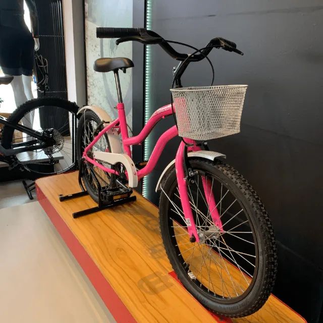 Bicicleta Infantil Dalannio Beach Retrô Aro 20 Rosa Chiclete Nova - Foto 3
