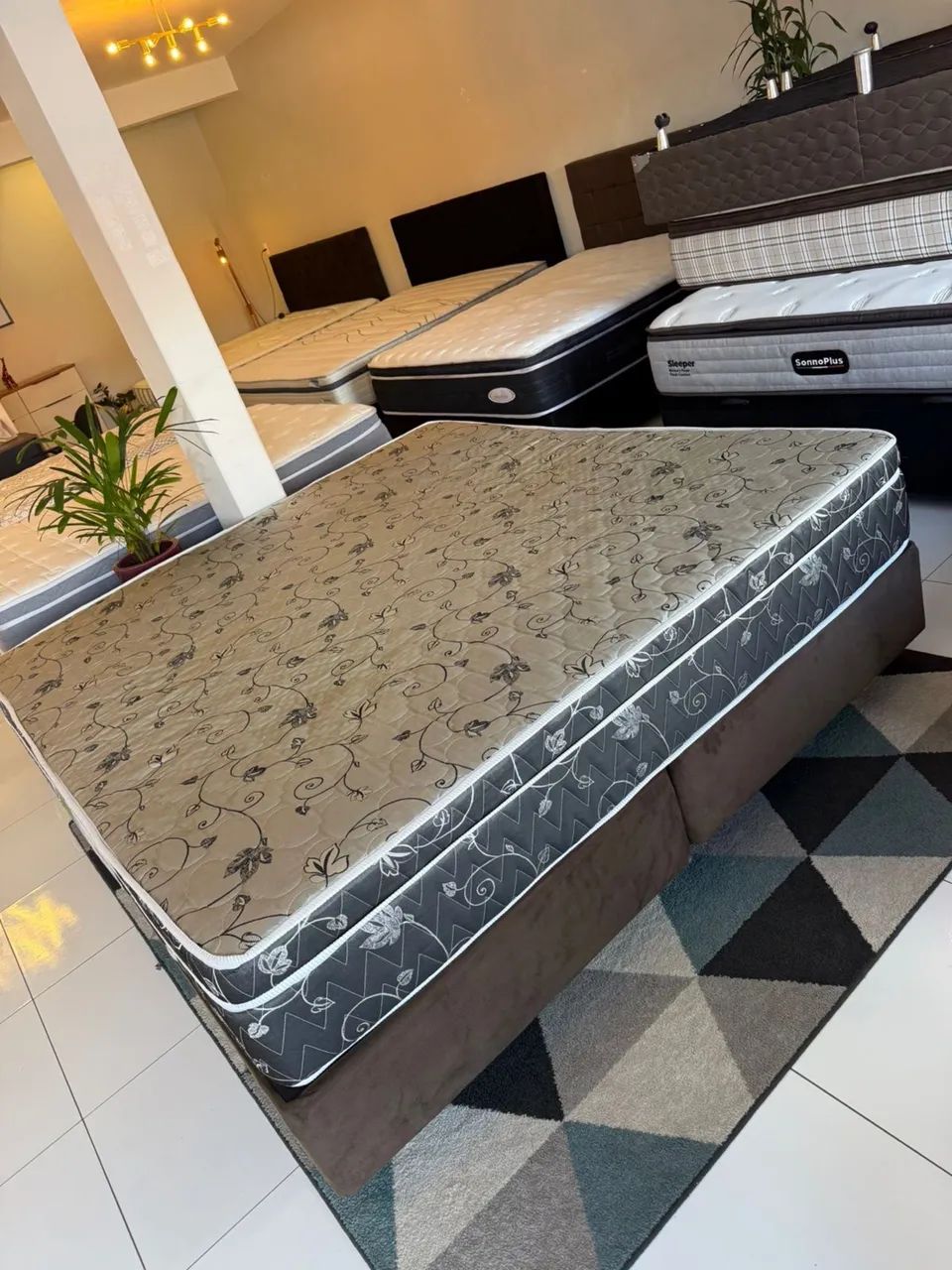 Cama box SUPER KING SEMINOVA COM BASE - ENTREGAMOS!  - Foto 2