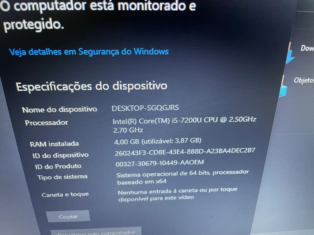 Vendo Notebook Dell i5-7ª GTH com SSD - Foto 4