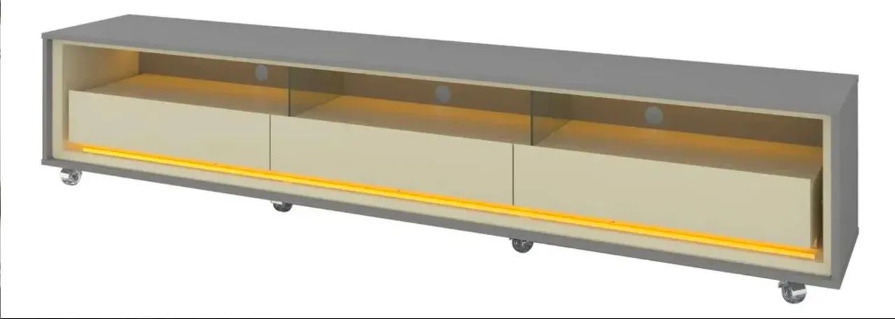 Rack Para Tv Até 85 Polegadas Com Led E Rodízios - Foto 3