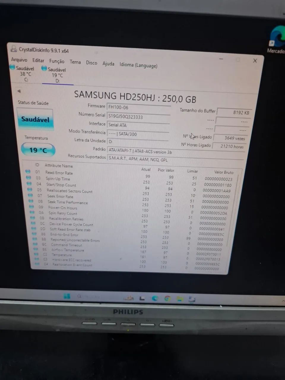 Dois HDs de 320gb e 250gb ambos testados - Armazenamento - Vila