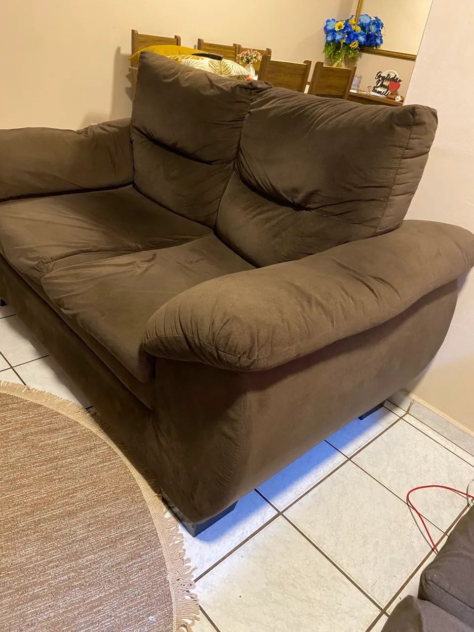 Vendo sofá de 2 e 3 lugares na cor marrom - Foto 4