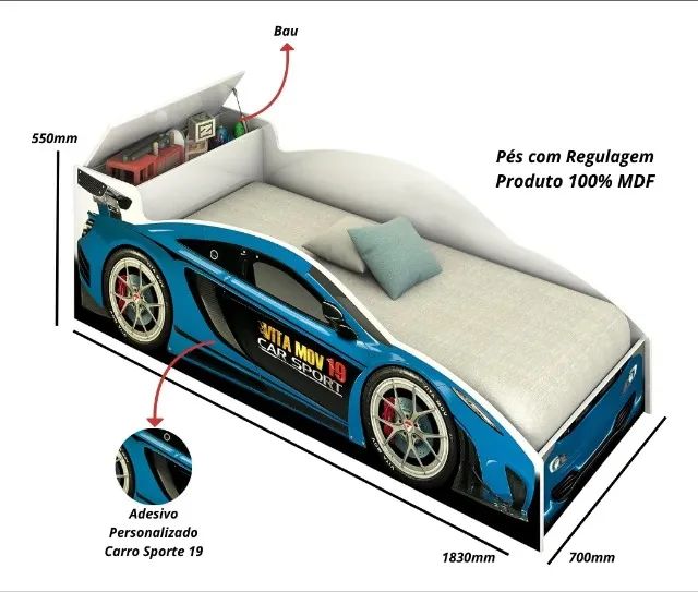 Cama Carro Infantil > PROMOÇÃO PRA VENDER LOGO!!  - Foto 3