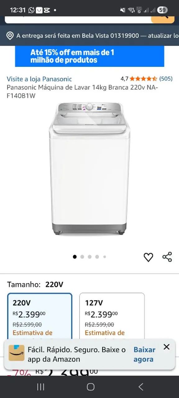 Maquina de lavar panasonic 14 k Funcionando perfeitamente  - Foto 6