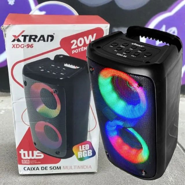 Caixa de Som  Led Rgb Usb,Bluetooth e Sd