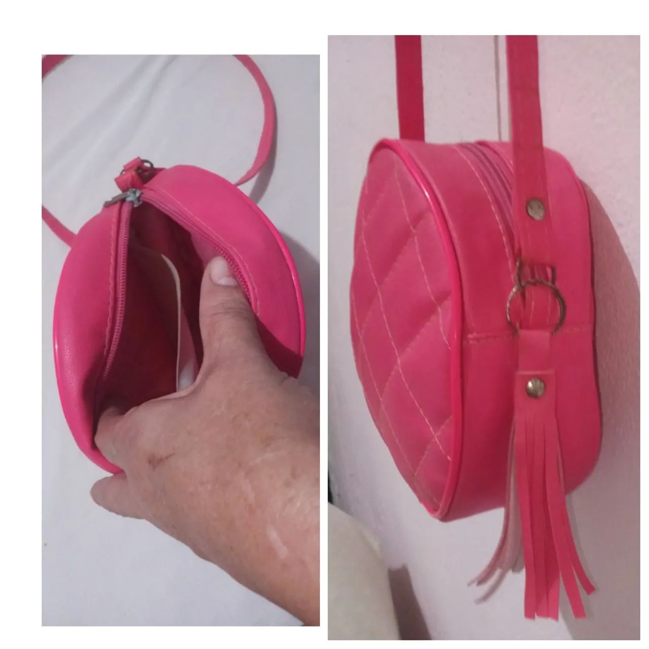 Bolsa Transversal Rosa Feminina  - Foto 3
