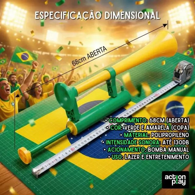 Buzina de Ar Grande para Festas e Eventos Esportivos Nova - Foto 3