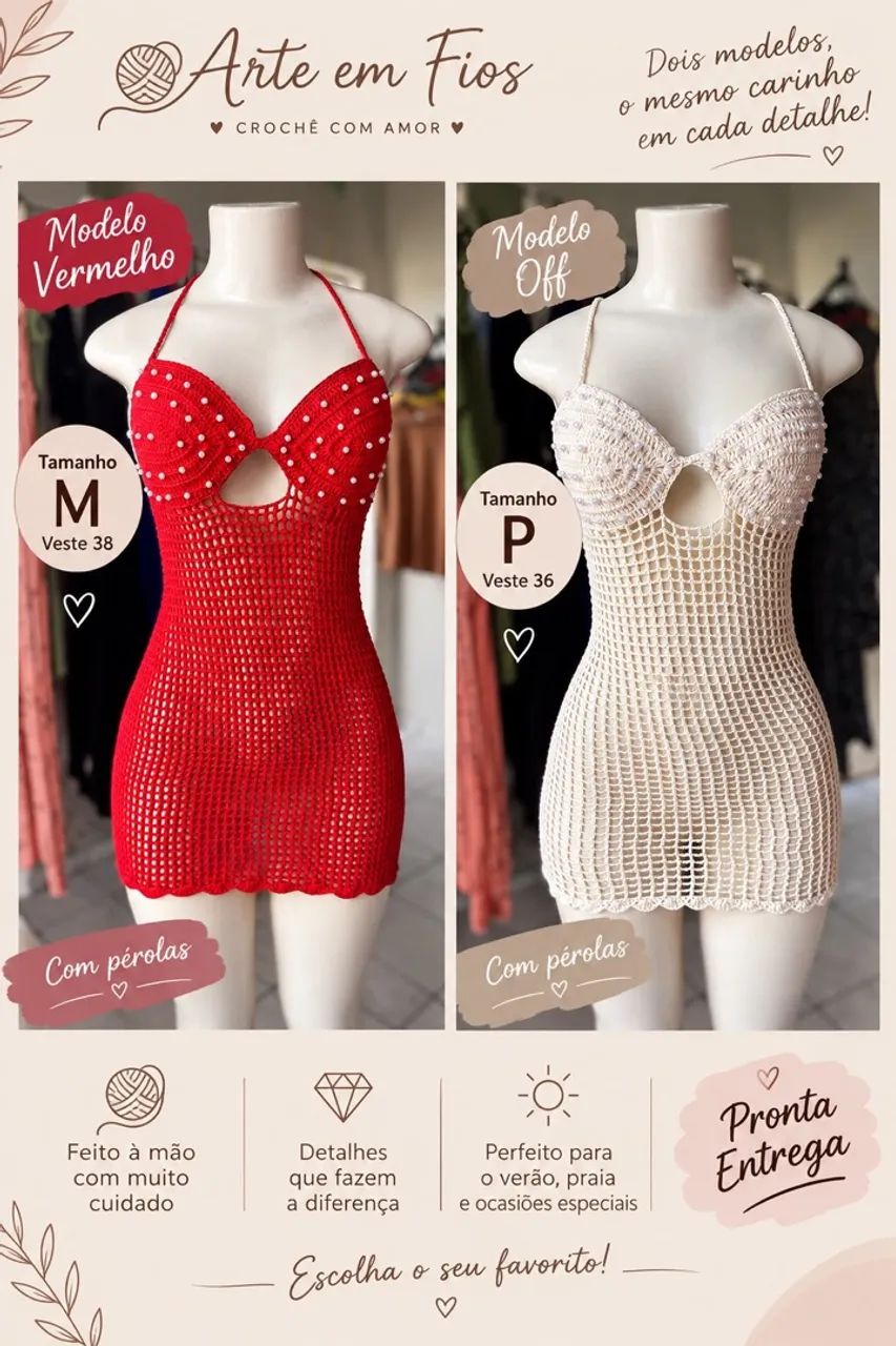 Vestido de crochê 