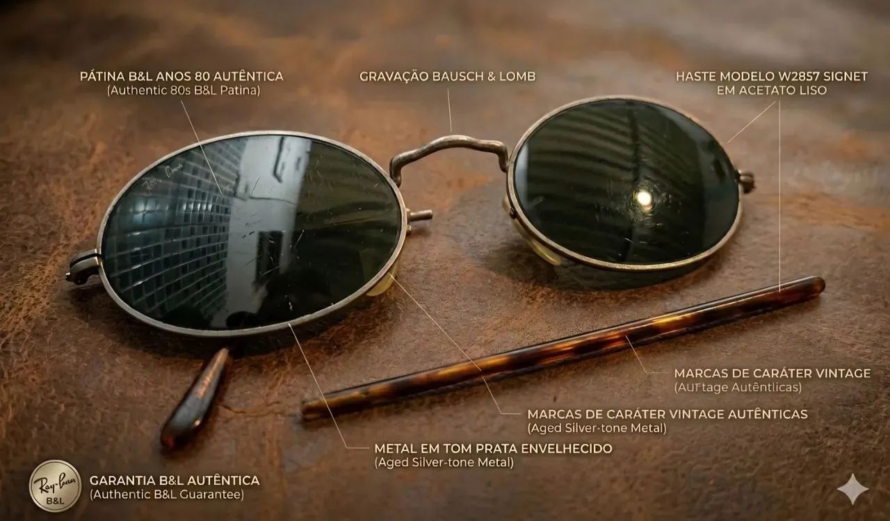 Ray-Ban Vintage Anos 80 Original Lentes B&L Raro - Acessórios