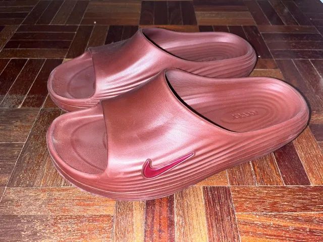 Chinelo Original Nike ReactX Rejuven8 Slide Team Red Burgundy