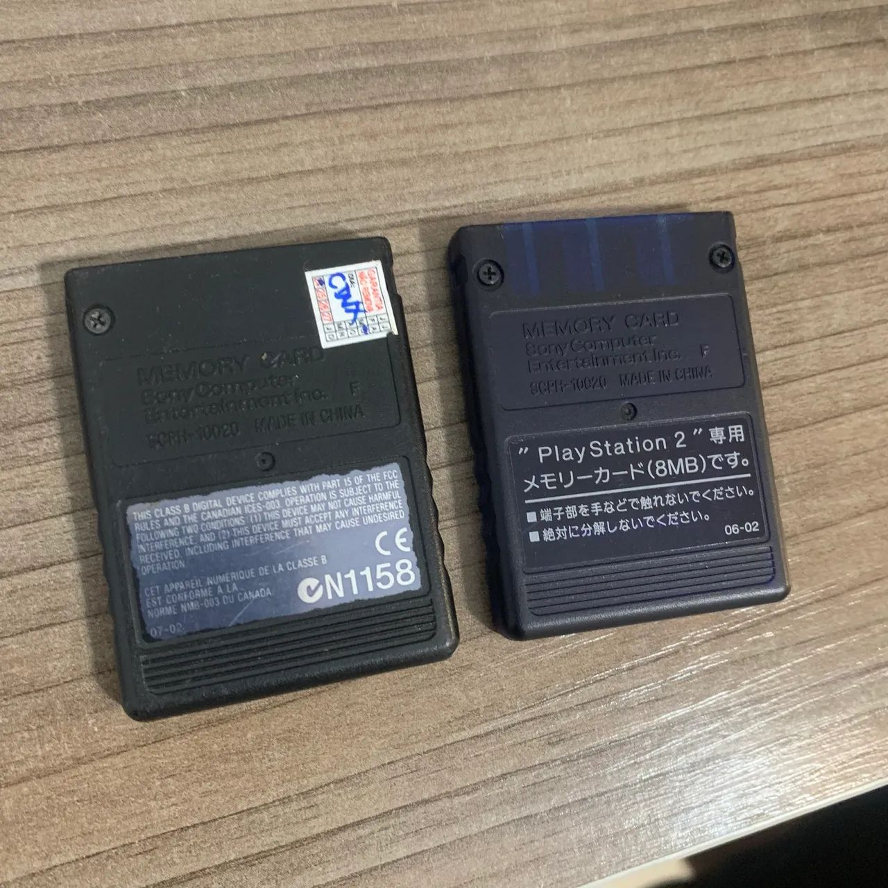2 Memory card original ps2 PlayStation 2 Sony oficial play 2 blue translúcido azul preto - Foto 2