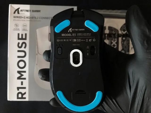 (NOVO) Mouse Gamer Attack Shark R1 Preto Sem Fio | 18.000 DPI | PAW3311 - Foto 2