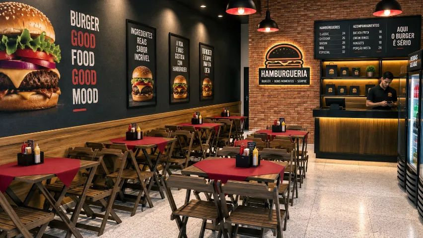 Projetos e montagem de Hamburgueria