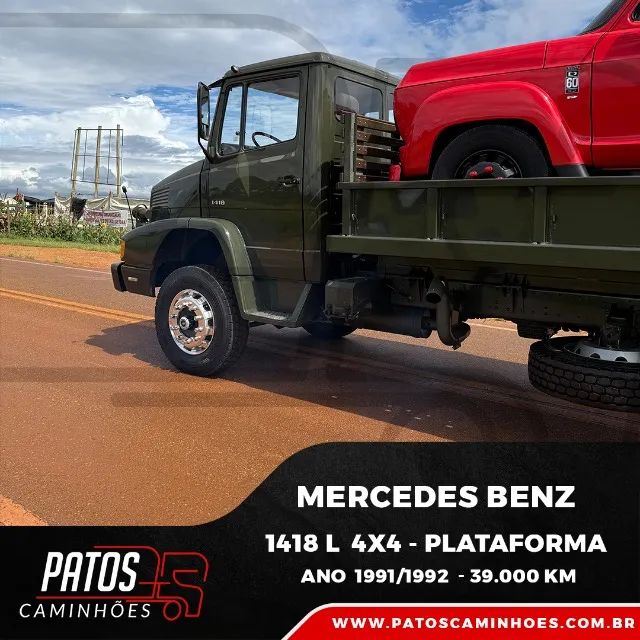 Mercedes Benz 1418 L 4x4 91/92 Plataforma - Caminhao Exercito - Foto 10