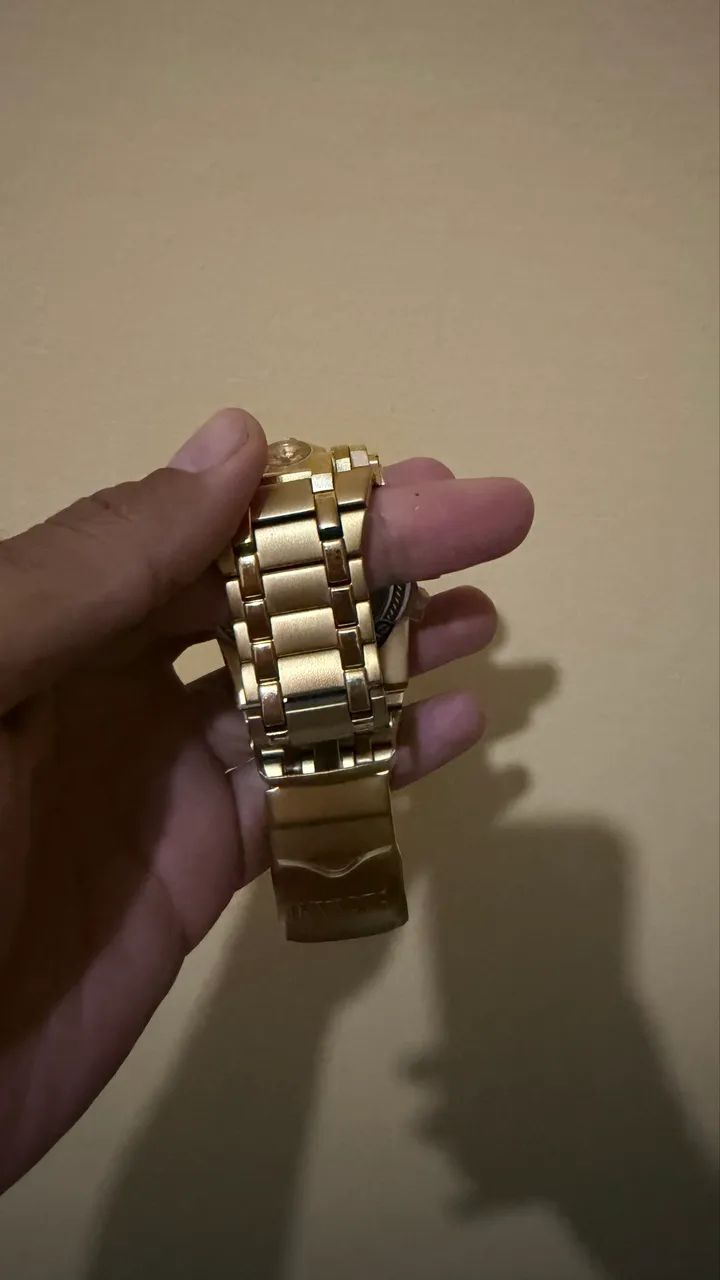  Relógio Invicta Zeus (Bolt / Reserve)  original Dourado +corrente 18k - Foto 2