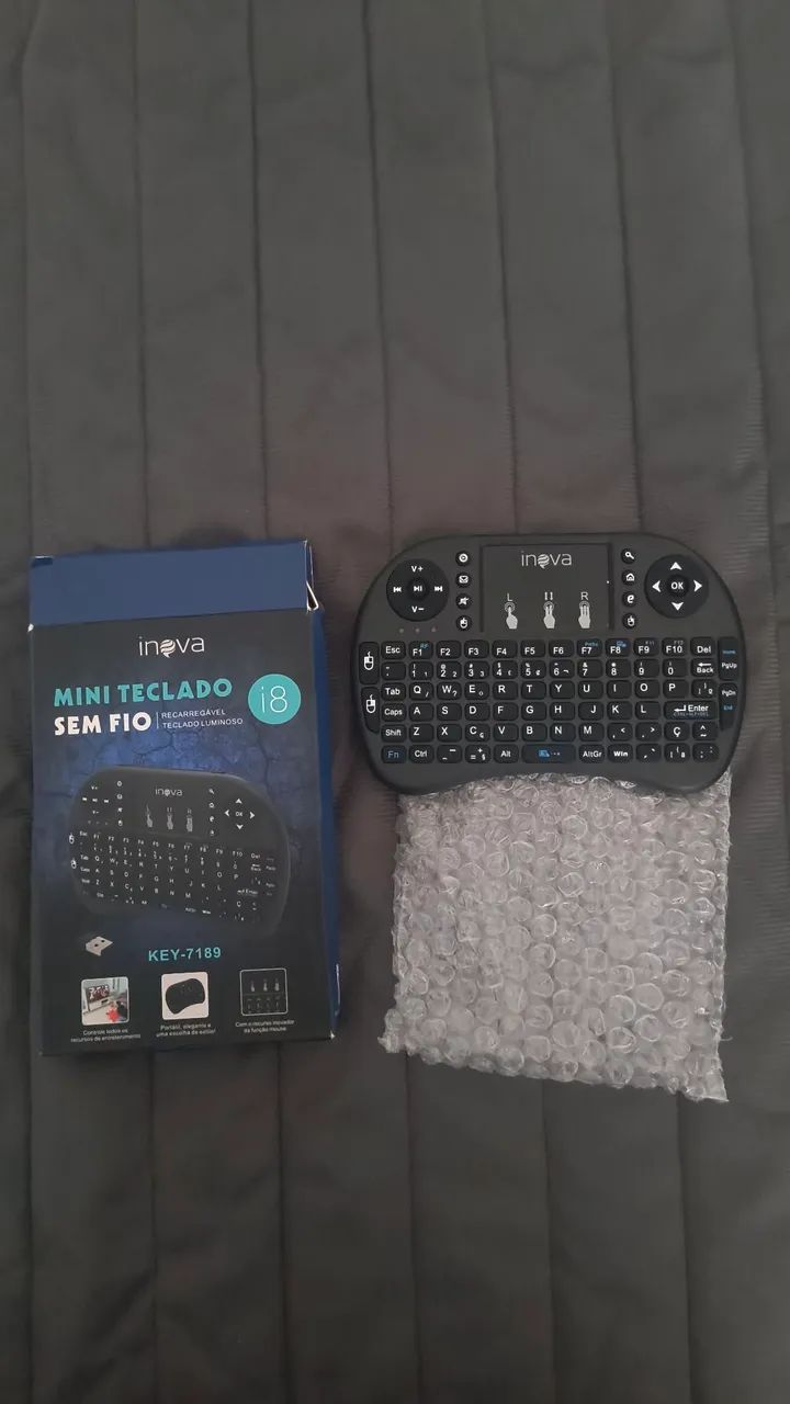 Microfone de lapela K8+ mini teclado sem fio Inova - Foto 5