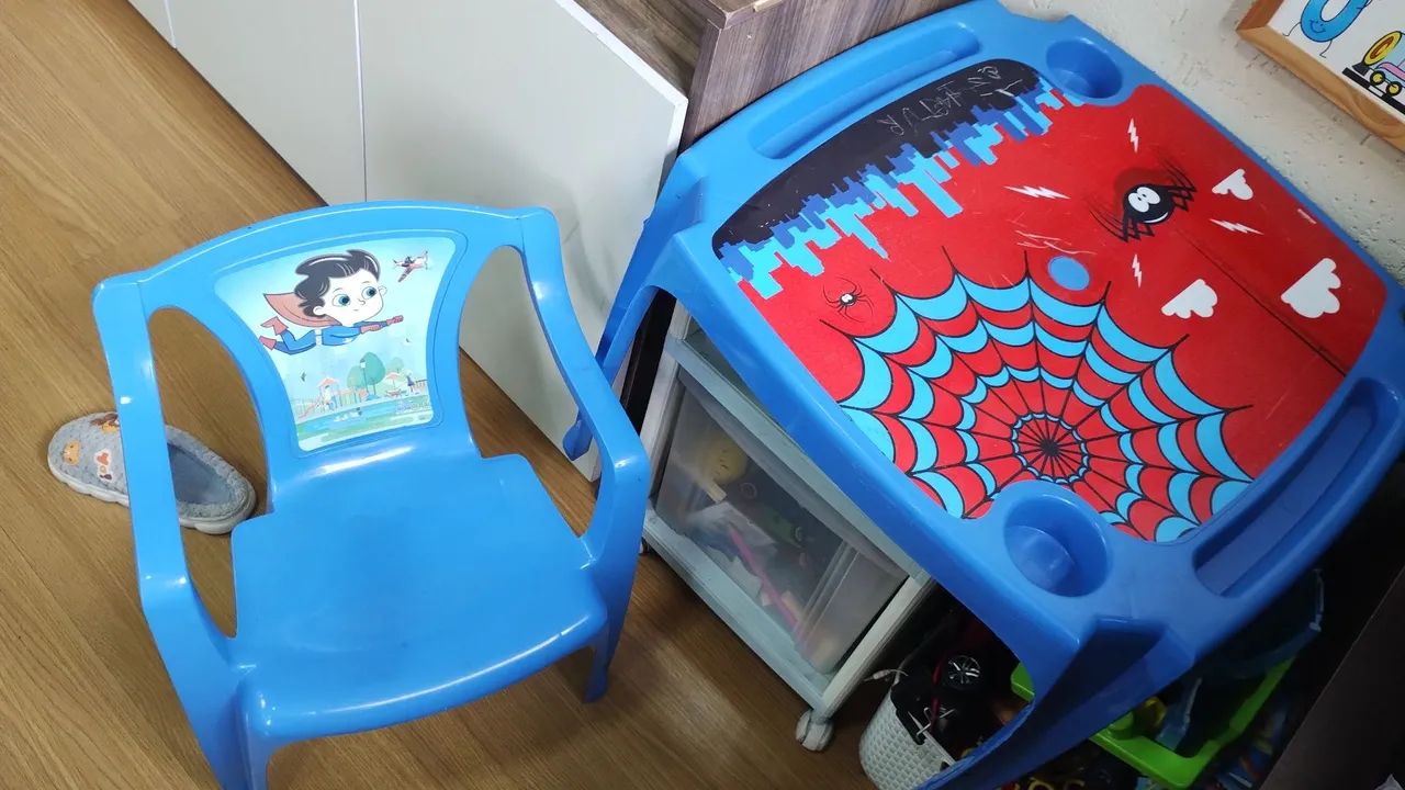 Mesa e cadeira infantil menino  - Foto 2