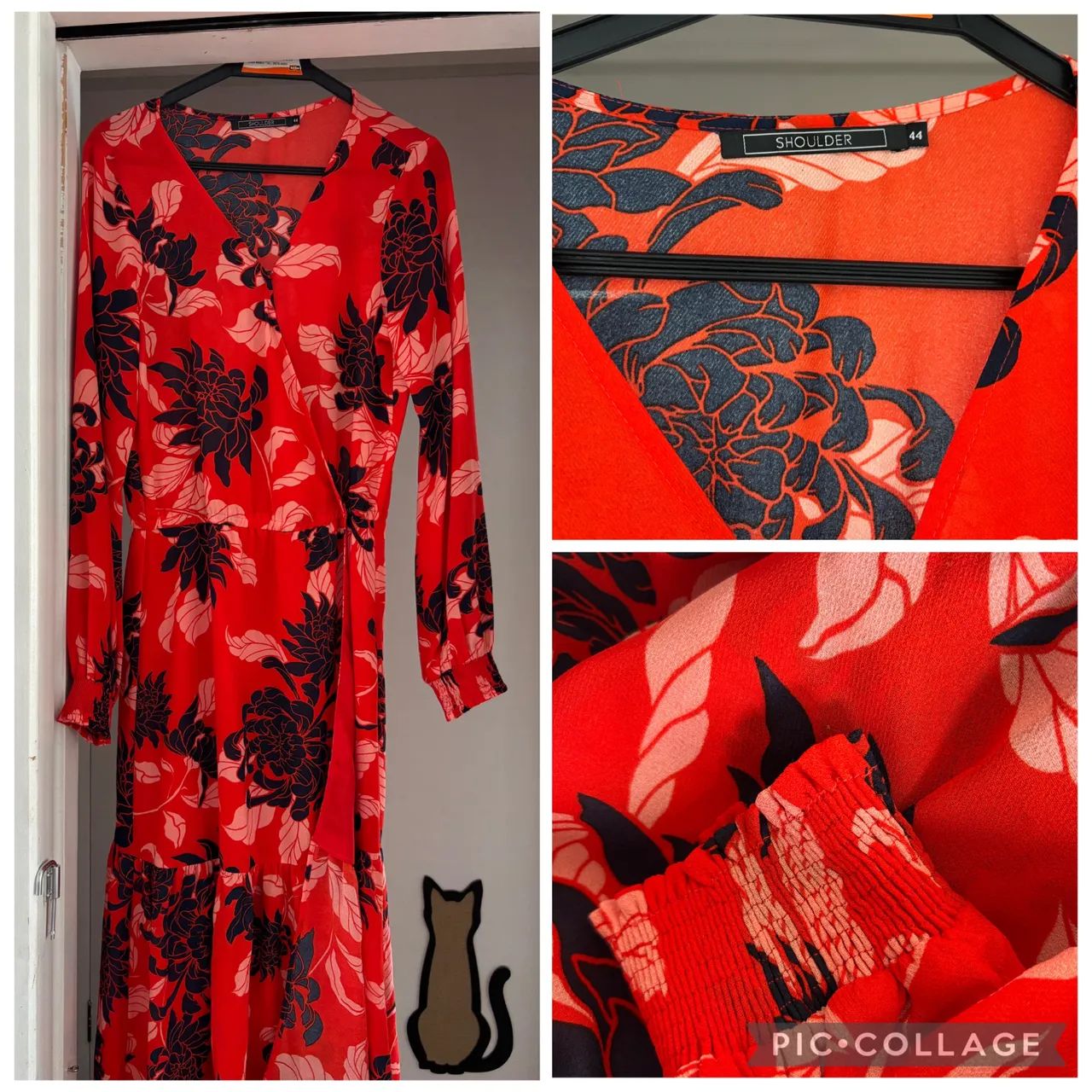 Lindo vestido Shoulder - nunca usado nr 44
