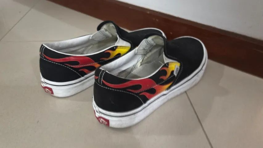 Tênis Vans Slip On Flame - Tamanho 41 - Foto 3