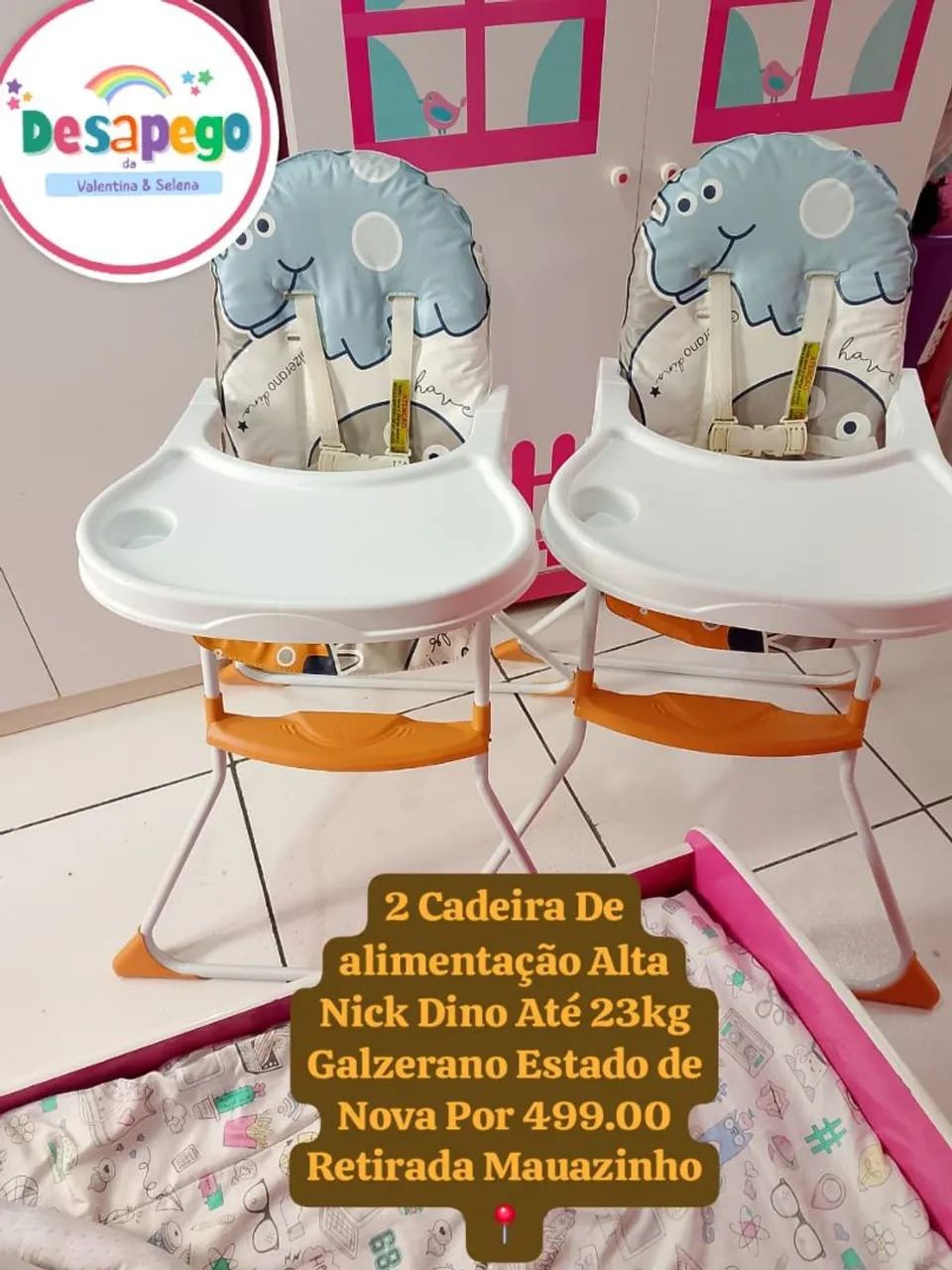 Cadeira de alimentação Nick Dino Para Gêmeos? Galzerano  - Foto 2