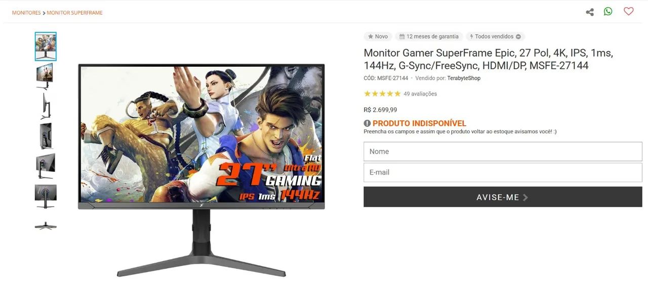 Monitor Gamer 27 polegadas  - Foto 2