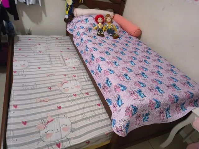Cama Solteiro com Auxiliar e Gavetas - Foto 2