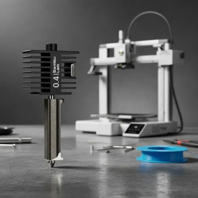 Hotend Com Bico Nozzle Aço Endurecido 0,4mm A1 / A1 Mini 3d - Foto 2
