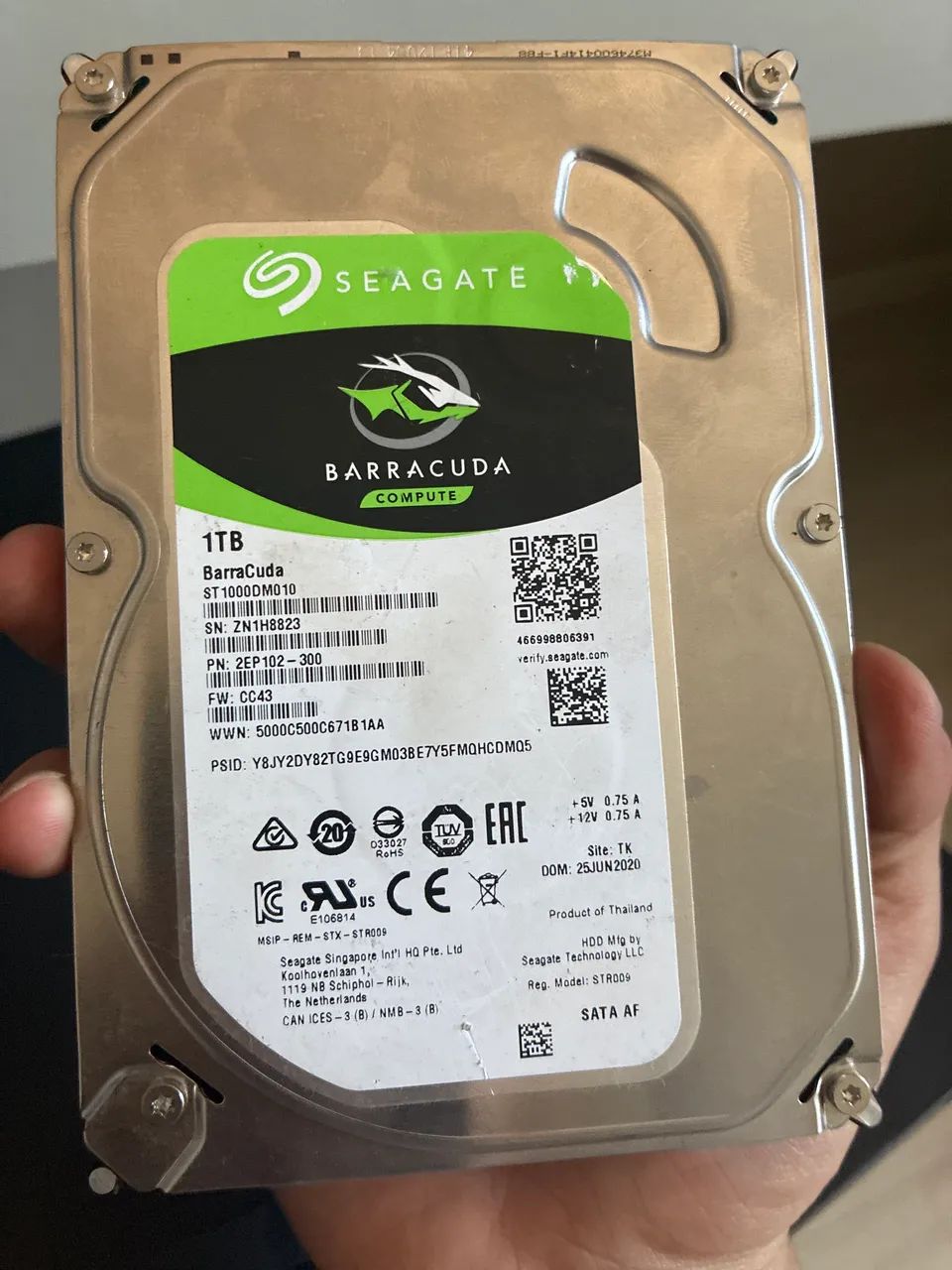 HD Seagate BarraCuda 1TB