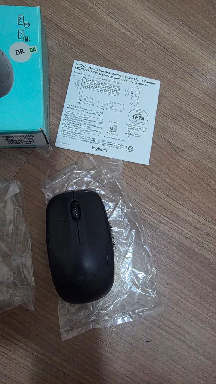 Kit Teclado e Mouse Sem Fio Logitech MK220 ABNT2 - Com Caixa - Foto 4