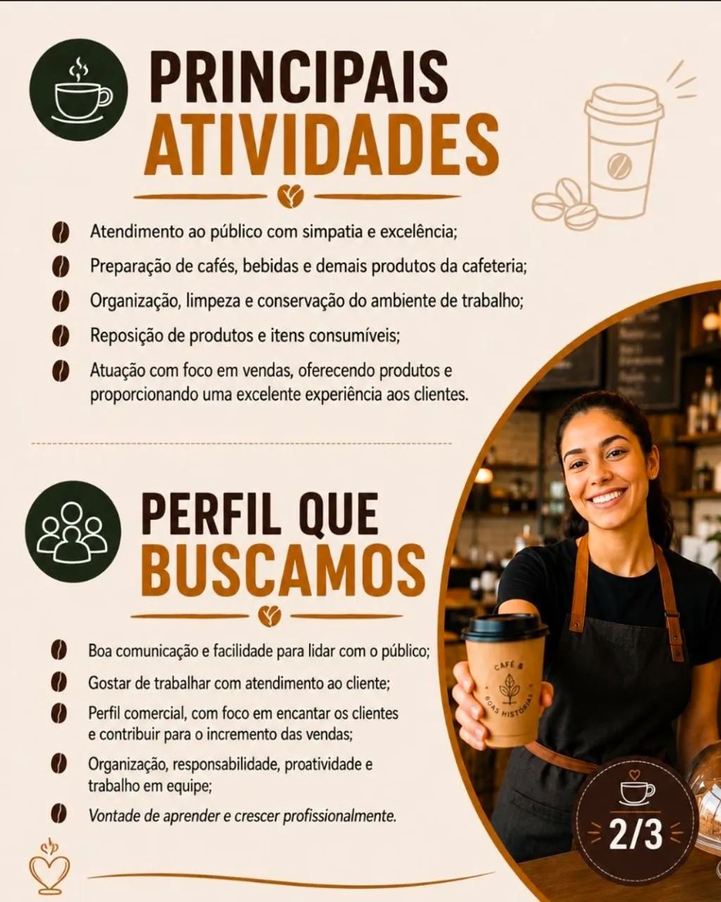 Atendente de Cafeteria - Foto 2