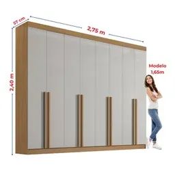 Guarda-Roupa Casal 100% MDF 8 Portas - Foto 2