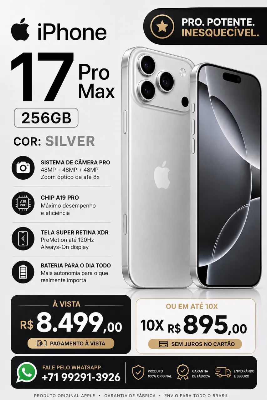 Iphone 17 Pro Max 256Gb - Lacrado