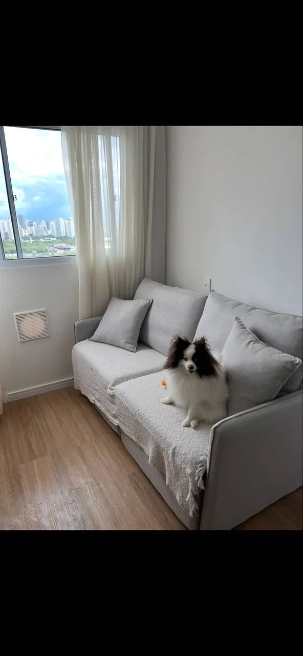 Sofá retrátil - linho cinza  - Foto 2