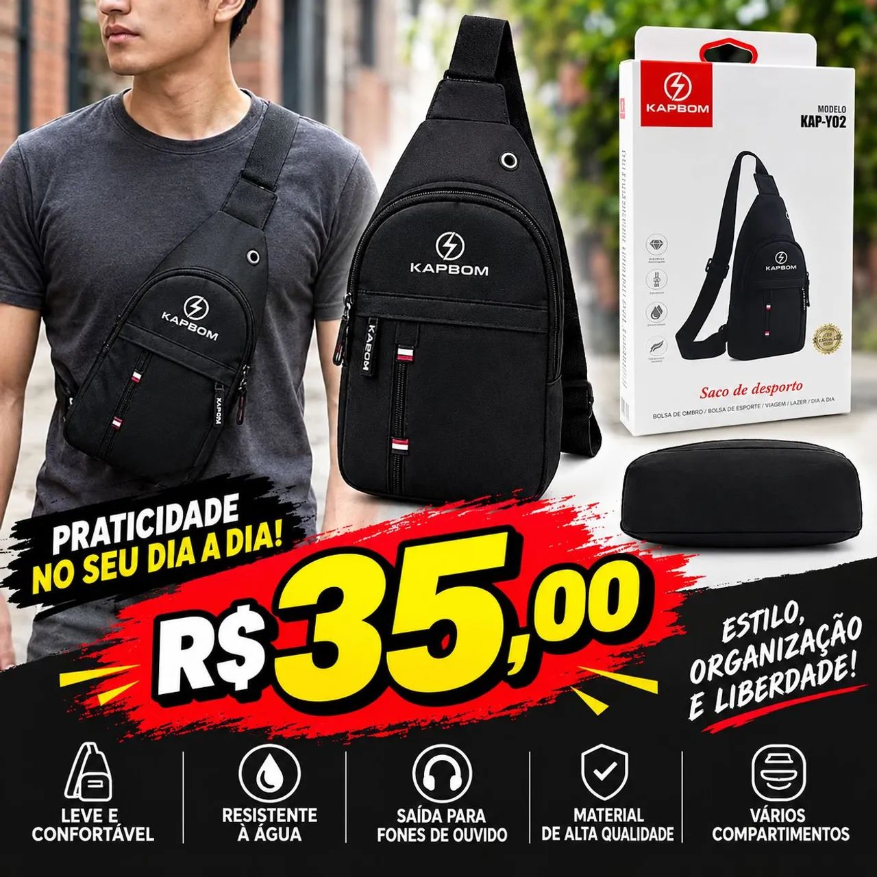 Bolsa Transversal Entrega Grátis 