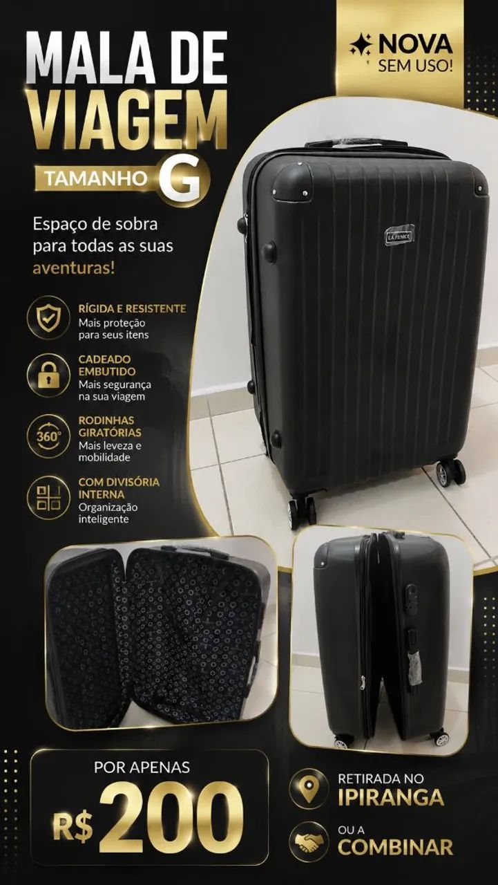 Mala de viagem tamanho G